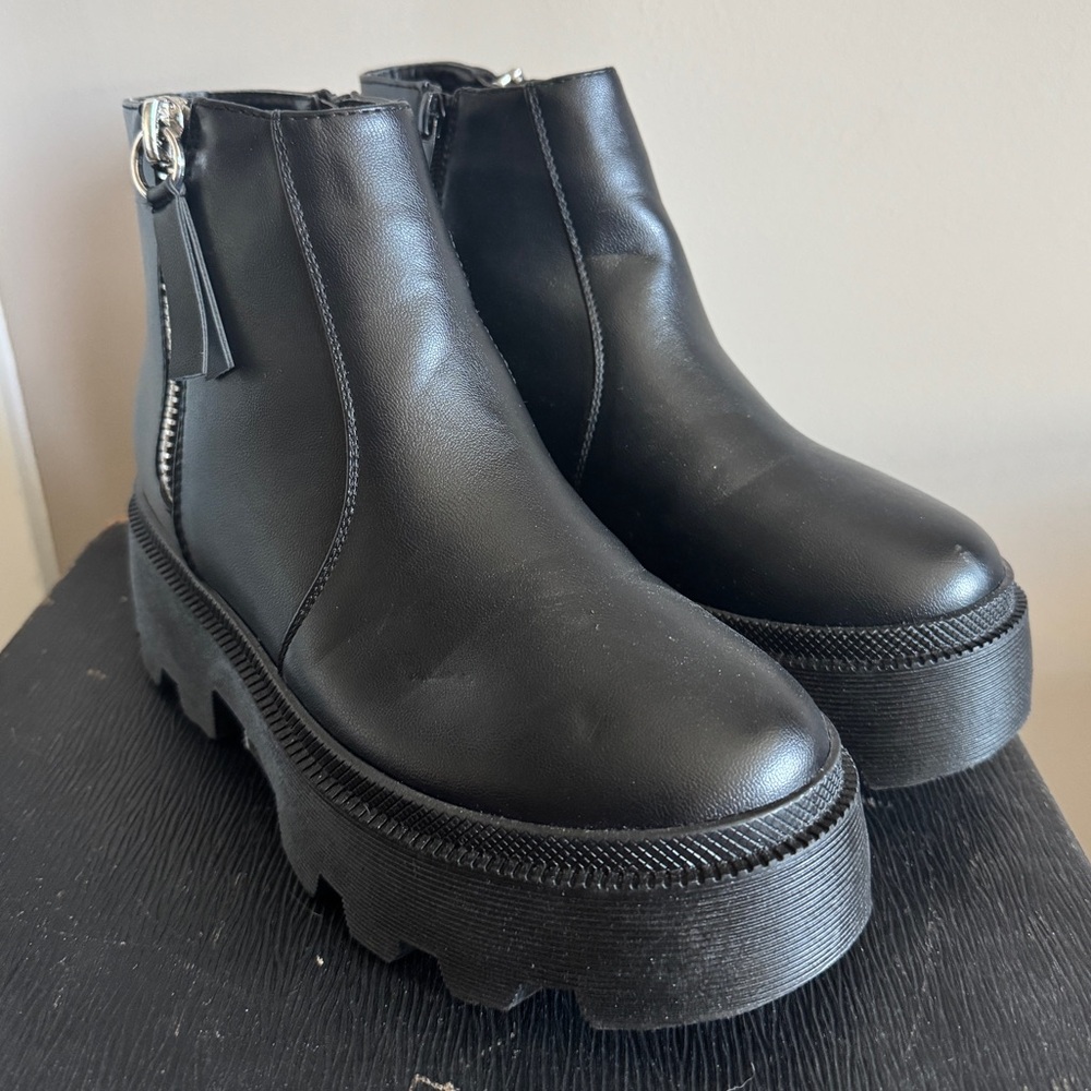 Chunky Platform Ankle Lug Boots